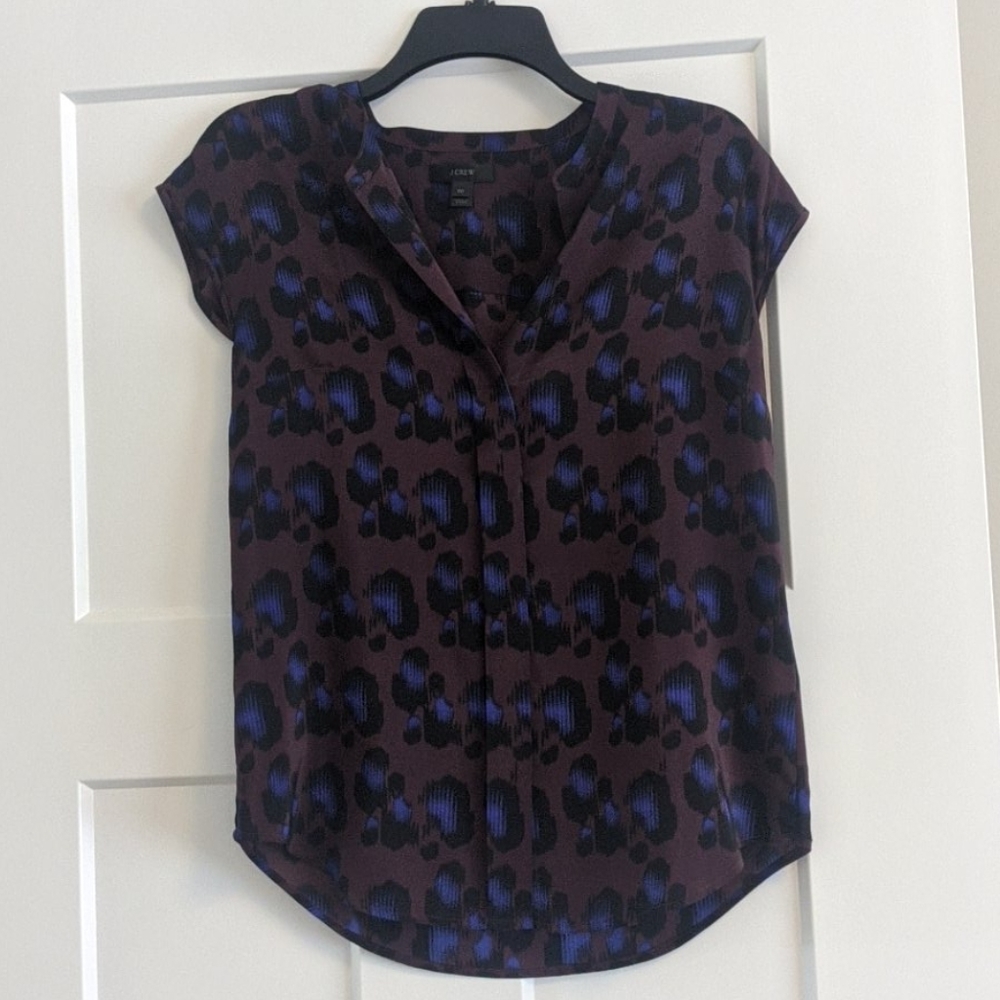 J. Crew leopard print blouse